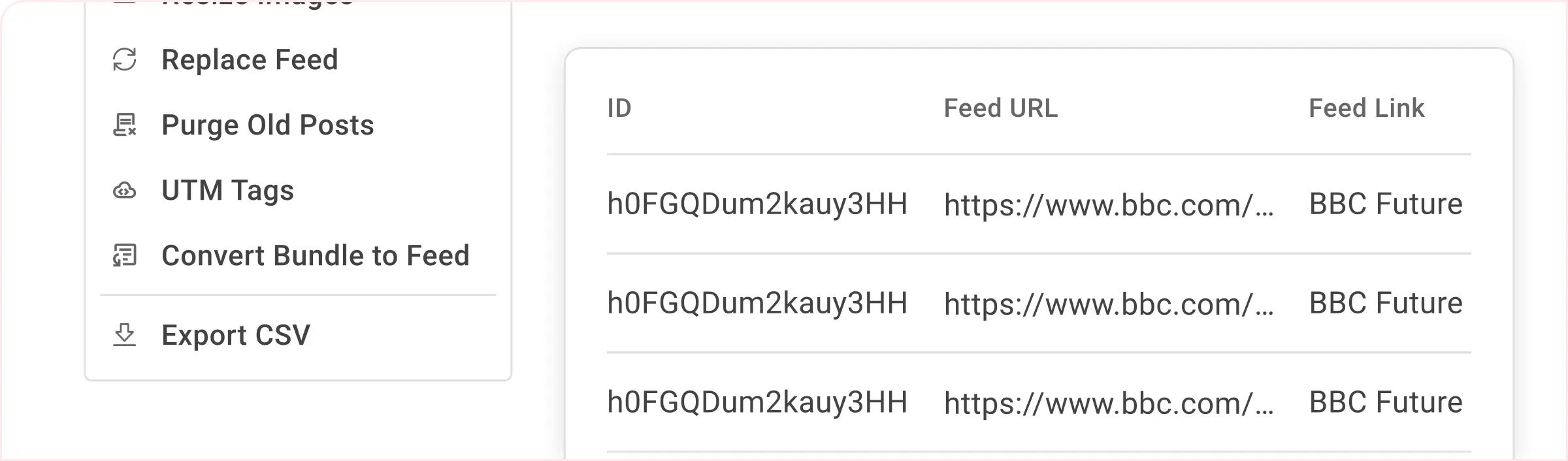 Exportation en un clic